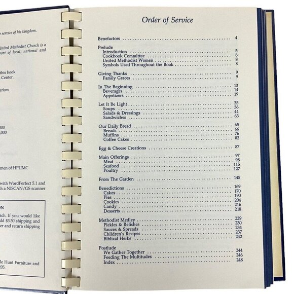 The Jubilee Of Our Many Blessings Cookbook Highland Park UMC 1991 Spiral Bound - Picture 5 of 11